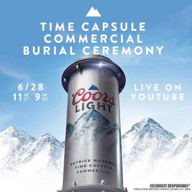 Join us for the Time Capsule Burial Ceremony live stream where we’ll bury our new commercial starring @patrickmahomes until someday way in the future, a thing that totally makes sense out of context. Link in bio. #ChooseChill